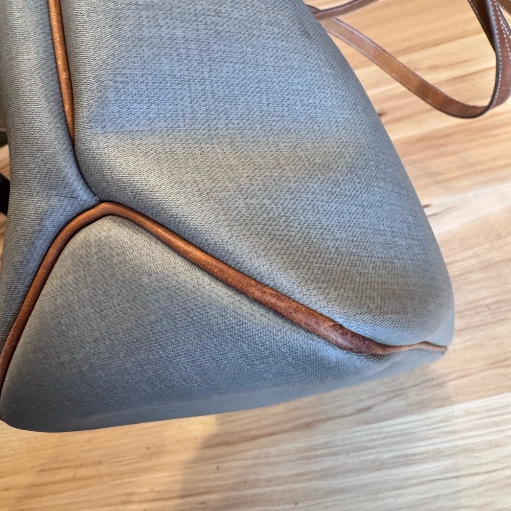 Christian Dior Vintage Diorissimo Carryall Grey Coated Canvas & Vachetta Tote - Picture 6 of 16